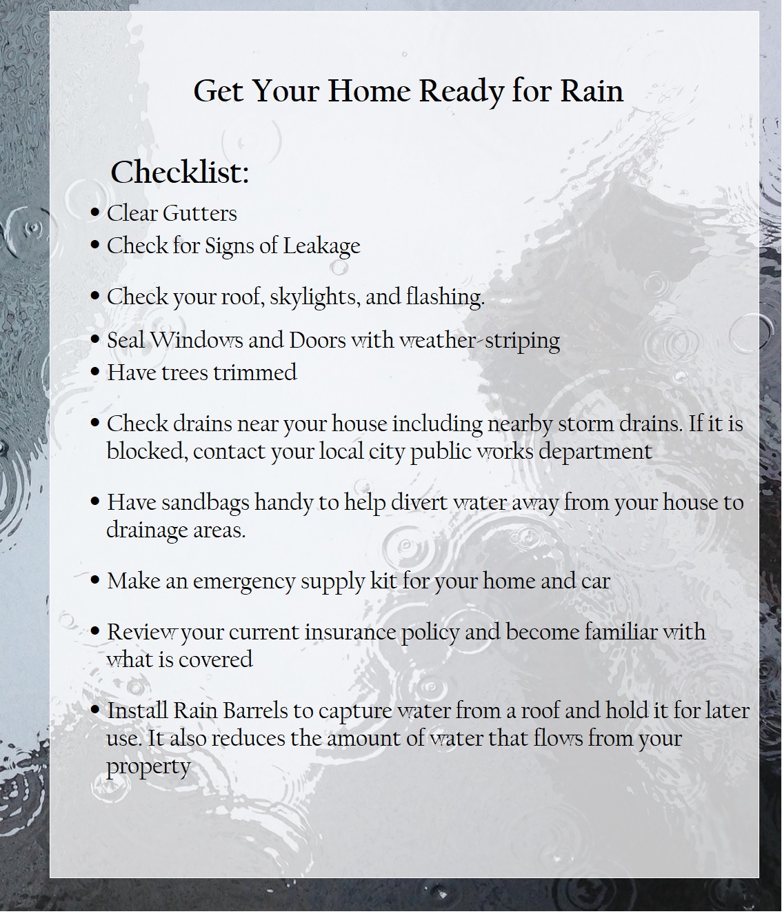 Be Prepared for Rain with These Tips from A Property Manager
